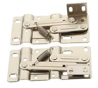 2pcs 45 charnière rabattable Bisagras para Gabinetes De armoire charnière porte d'armoire charnière rabattable charnière for évier Base bascule plateaux petites charnières fer argent ressort(Silver,9.