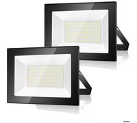 2PCs 50W Projecteur LED Exterieur 5000LM 6500K Spot LED Extérieur IP66 Blanc Froid Pour Patio, Garage, Jardin, Terrasse, Usine