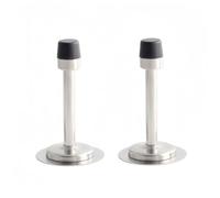 2pcs 95mm Butoir de Porte Mural en Acier Inoxydable avec Embout Caoutchouc
