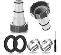 2PCS Adaptateur Tuyau Piscine, Adaptateur Piscine, Adaptateur pour Piscine Intex, Raccord pour Tuyau Piscine Ø 32 et 38 mm