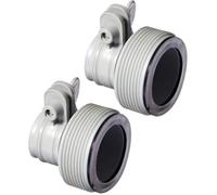 2pcs adaptateurs tuyau - pour piscine Intex (3,1-3,8 cm) - mise à niveau pompe 4000L/h → 5000L/h - gris