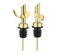 2pcs Auto Flip Wine Pourers Stainless Steel Spout | pour anti-poussière, Lot de 2, Acier Inoxydable 304, pour bascule Automatique, pour Bouteilles de Vin