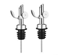 2pcs Auto Flip Wine Pourers Stainless Steel Spout | pour anti-poussière, Lot de 2, Acier Inoxydable 304, pour bascule Automatique, pour Bouteilles de Vin