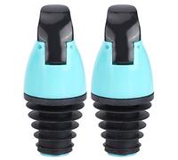 2Pcs Bec Verseur Bouchon Alcool Bouteille Becs Verseur Huile d'olive avec Bouchon en Caoutchouc Distributeur De Bec De Vin Bouchon Doseur Argent,pour la cruche à Huile,2.8x1.4x0.6in(Bleu Clair