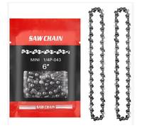 2pcs chaînes de remplacement pour 6 pouces mini tronçonneuse electrique, chaine tronconneuse 37 maillons d'entraînement
