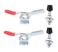 2Pcs Clamp de Serrage à Bascule pour Soudage, Dispositif Horizontal en Métal, Force de Maintien 230kg, Libération Rapide - Structure Robuste, Traitement Antirouille, Outil Manuel