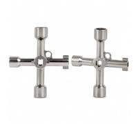 2PCS roisée Multifonction à 4 Voies arrée universelle, Outil Polyvalent pour Armoire Électrique, Boîte aux Lettres, Radiateur, Compteur et Panneau Technique, Ajustement précis à l'ouverture