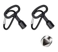 2pcs Cle Triangle,Clé Triangle Poubelle Clef Triangle,Noir Métal Clé Triangle Clé Universelle,Clés Triangulaires pour Les
