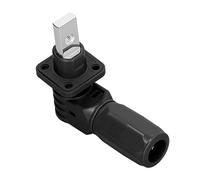 2Pcs Connecteur de stockage d'énergie, M8 Borne à enfichage rapide Connecteur d'alimentation de batterie 200A à haut courant, étanche IP67 pour véhicule électrique (BLACK)