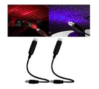 2Pcs Éclairage Intérieur de Voiture,3 Modes Dynamiques Projecteur de ciel étoilé à LED Murs de Plafond de fête de Chambre à