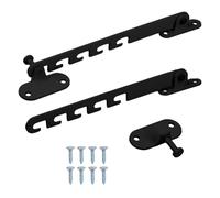 2Pcs Entrebâilleur de Fenêtre à Battant, Entrebailleur Fenetre Limiteur Ouverture Fenetre avec Vis, Reglable Entrebailleur Fenetre Sans Perçage,Convient pour Régler l'angle des Fenêtre (Noir, 16.5cm)