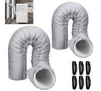 2pcs Gaine isolante - - Isolation thermique 3 couches - Pour climatiseur mobile - Gris clair 150cm