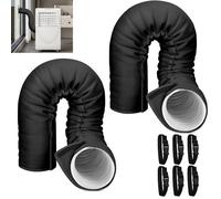 2pcs Gaine isolante - - Isolation thermique 3 couches - Pour climatiseur portable - Noir 150x53cm