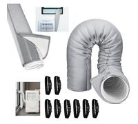 2pcs - Gaine isolante pour tuyau de climatiseur - 150×53,3 cm - 3 sangles réglables - Protège soleil et poussière - Diam. 12,7-15 cm