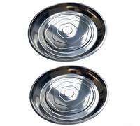 2PCS Grille Vapeur Non Perforée Wok 32CM 2PCS Grille Vapeur Non(36 cm) | Acier inoxydable , design non perforé, empilable, pour wok 32cm, cuisson saine