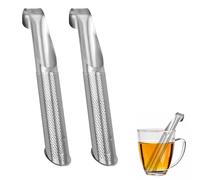 2pcs Infuseurs à Thé en Acier Inoxydable, Diffuseurs de Thé Réutilisables Filtre à Thé Diffuseur d'Intervalle de Thé Infuseur à Thé à Mailles Fines Tuyau de Filtre à Thé pour Thé en Vrac