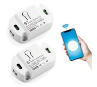 2pcs Interrupteur Wifi, Interrupteur Connecté Alexa, Mini Alexa Interrupteurs,Interrupteurs Wifi Smart Life Module