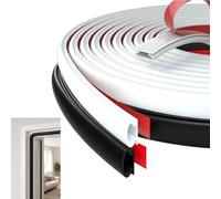2PCS Joint Porte Fenetre Isolation Froid et Phonique, 6M Type D Caoutchouc TPE Autocollante Bande d'Étanchéité pour Entrée, Protection Contre Vent Poussière et Amélioration Thermique