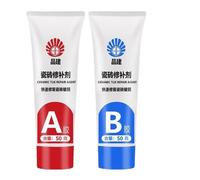 2Pcs Kit Réparation Receveur de Douche Résine,Peinture Baignoire Blanc,Kit Réparation Carrelage,Kit Réparation Baignoire Acrylique