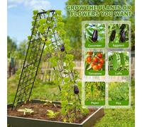 2pcs Légumes Treillis Treillis de jardin Plante grimpante Espalier de jardin Cadre A Espalier amovible pour plantes grimpantes Légumes & fruits