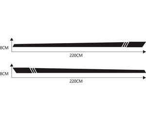 2pcs/lot 220x8cm Auto Sticker Stripe Side Stripes Obe Body Stickers Decal Wrap Vinyl Film Automotive Products Accessories Blue