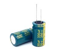 2pcs/lot T27 high frequency low impedance 250v 330UF aluminum electrolytic capacitor size 18 * 35 330UF 20% AUOQKQUT