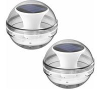 2PCS Lumières de Piscine, Lumière de Piscine Solaire Flottant Étanche Lampe Solaire LED Flottante Boule Extérieur