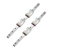 2pcs MGN Guide linéaire + 4pcs Bloc MGN, MGN7 MGN12 MGN15 MGN9 300-800mm Miniature Rail Rail(MGN12 H,300mm)