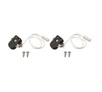 2PCS Mini Pull Switch 27mm Plastic Metal Black | Side pour action mechanism, 2A 250V rating, compact mini design, includes 4 screws, black finish