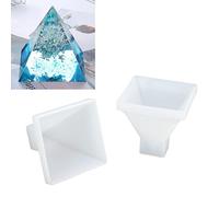 2PCS Moule Pyramide en Résine, Moule Pyramide en Silicone 60mm / 2.4in Décoration de Moule en Résine Grand Moule de Moulage en Résine pour Bougie, Savon, Orgonite