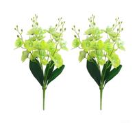 2pcs Orchidée Papillon Artificielle 44cm Réaliste pour déco 2pcs(Green) | Design réaliste, tissu soie doux, tiges pliables, 44cm de long, pour idéal salon bureau