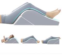 2pcs oreillers d’élévation de jambe pour dormir, oreiller de jambe après post-chirurgie de remplacement du genou, cales de jambe pour l’élévation de l’enflure, circulation, oreiller en mousse réglable