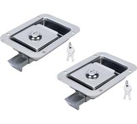 2PCS paddle porte verrou poignée acier inoxydable RV Toolbox Panel serrure avec clé pour camion camping-car