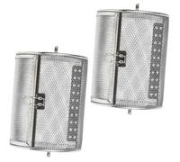 2PCS Panier de four rotatif à 360 degrés en acier inoxydable,cages de four, four à tambour de 18 cm, rôtissoire pour barbecue Femeo