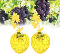 2Pcs Piege Frelon Asiatique, Piege Frelon Asiatique Forme d'ananas, Énergie Solaire Piège à Frelons, Réutilisable, pour Jardin, Pieges a Frelons Asiatique Exterieur