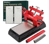 2PCS Pierres à aiguiser Diamant avec Kit de Meulage de Ciseau, Kalolary Professionnel Diamant Whetstone Set avec Guide de Miel Arc Gradué pour Ciseau Cuisine Outils de Travail du Bois en Plein Air