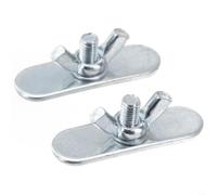 2PCS Plaque d'étanchéité Climatisation Mobile en Acier - Papillon pour Fenêtre Coulissante et Basculante - Kit Calfeutrage 40x13x12mm
