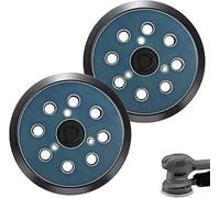 2Pcs Plateau de Poncage 125mm Plateau de Ponçage 8 Trous pour Makita BO5010 | 5030, 5031, 5041, M9204,DeWalt DW420, DW421, Porter Cable 390, 382, 343,Dbo180 Mt924 125mm Tampon de Remplacement