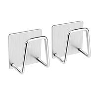 2PCS Porte-éponge en Acier Inoxydable, évier éponge Porte-adhésif éponge Porte-évier de Cuisine en Acier Inoxydable Support Support Mural Suspendu Accessoires de Drain Séchage Rapide Argent