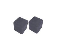 2pcs Pouf en Velours Pouf Extensible Rectangulaire Pouf Bas Élastique pour Salon Housse Uniquement Tabouret Non Inclus (Gris)