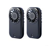 2pcs pour mini Handheld Fan USB-C Rechargeable Ultra-Thin 2pcs(black) | Ultra-thin design, pour smartphone size, lightweight carry, fits any bag, perfect for travel and commute