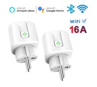 2PCS Prise Connectée Wifi Intelligente PRUMYA 16A Compatible avec Android iOS Amazon Alexa Google Home Assistant Programmable