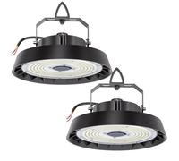 2pcs Projecteur LED Exterieur 300W 51000lm, LED Lampe-Spot Eclairage 5000K Blanc Froid, 90° Angle UFO Highbay Light, IP65 Lampe Industrielle pour Hangar,Usine,Entrepôt,Chantier,Garage,Gymnase