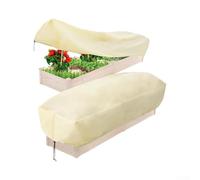 2pcs Protection Frost Plantes Rectangulaire Non-tissé Avec | Convient aux bacs surélevés et jardinières Léger et pour facile à ajuster tissu respirant pour circulation d’air