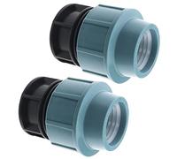 2pcs Raccord de Compression d'extrémité de Tuyau d'eau en PE Raccord de Compression de Tuyau Accessoires Bouchon d'extrémité de Tuyau d'eau pour Systèmes d'irrigation 40mm