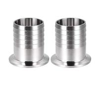 2Pcs Raccord sanitaire 2"Tri Clamp à 1 1/2" Tuyau Barbelé Adaptateur Tuyau Couplage
