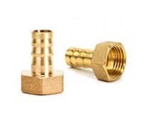 2PCS Raccord Tuyau 1/2 Pouce Femelle, Embout Laiton Cannelé 12mm | 2 raccords en laiton 1/2 pouce avec embout cannelé 12mm, connecteur tuyau durable pour arrosage et plomberie.