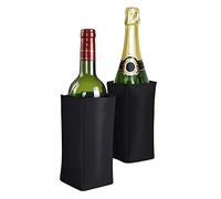2Pcs Refroidisseur de Bouteille Vin Rapide Manchon de Refroidisseur de Vin Manchette Refroidisseur Bouteille en Tissu Imperméable Avec Gel Réfrigérant pour Refroidir Champagne Bière Boissons