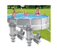 2PCS Robinet de piscine pour piscine hors-sol 2 en 1 - Valve à piston - Pièces de rechange-Vanne d'arrêt pour piscine hors sol