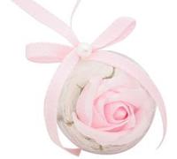 2Pcs Rose Plastique Pendentif Boule de Savon Décoration Florale Saint Valentin Cadeau Rose 3.75X10X10CM RP190 G